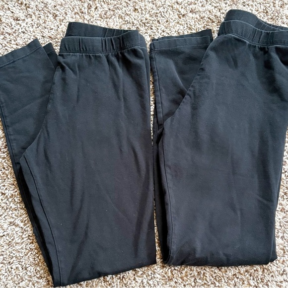 🤍5 for 20$ Cat & Jack Girls Bundle of 2 Black Leggings Size Large 10/12 - Picture 1 of 5